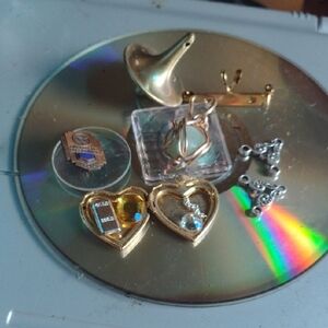 Gold and Silver Heart Charms